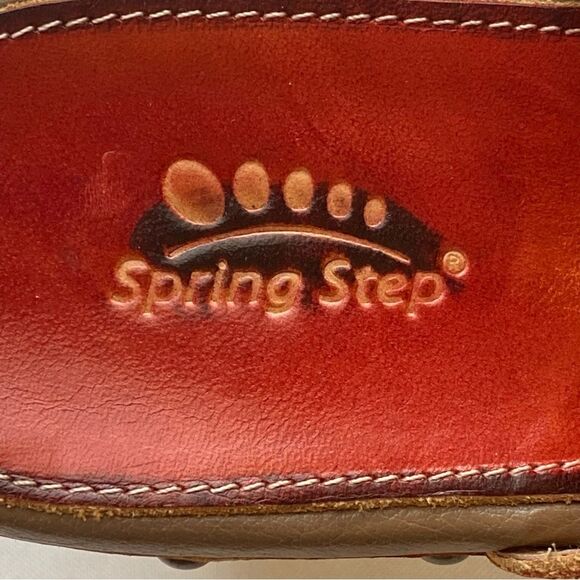 Spring Step Aztec Studded Leather High Heel Clog Mules Size 40 - Picture 10 of 13